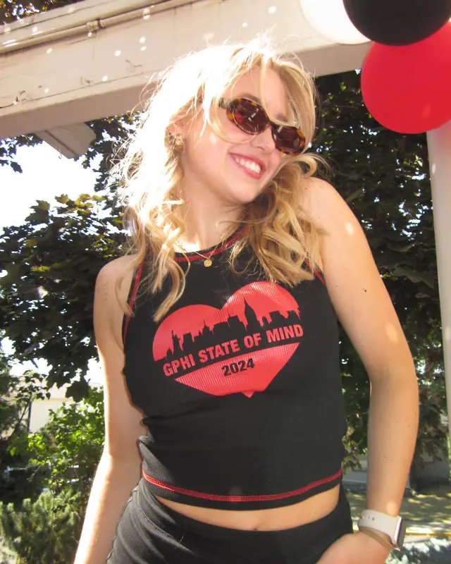 Gamma Phi Beta PR at Washington State University wearing custom Tanks