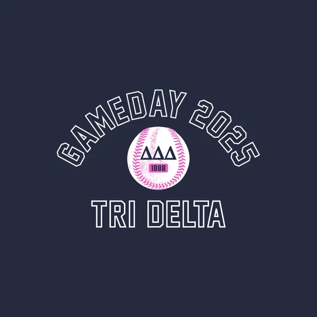 Delta Delta Delta Baseball Graphic Game Day Hoodie