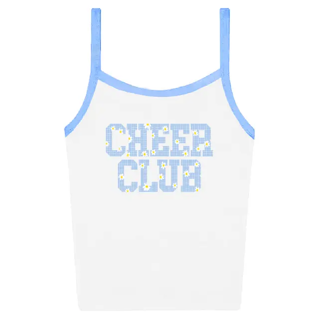 Cheer Club Checkered Daisy Design PR Tank 2