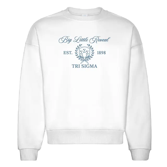 Sigma Sigma Sigma Elegant Crest Big Little Reveal Crewneck 2