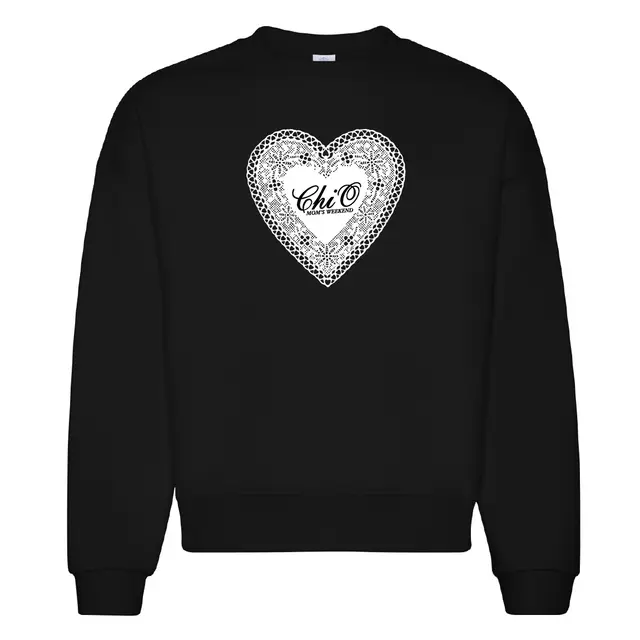 Chi Omega Lace Heart Mom's Weekend Crewneck 2