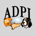 ADPi Helmet and Dog Graphic PR Crewneck