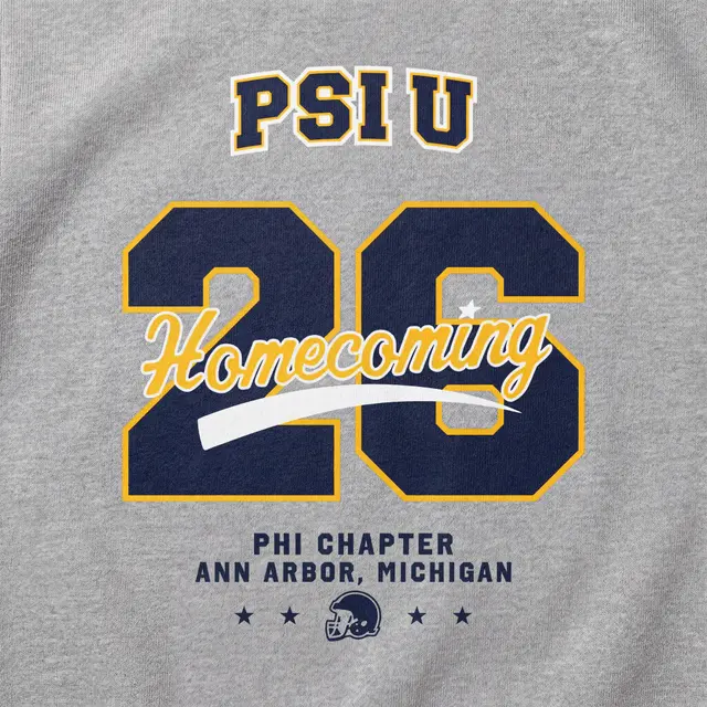Psi Upsilon Bold Typography Homecoming Sweater
