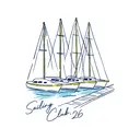 Sailing Club Nautical Line Art PR Crewneck