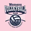 Women's Volleyball Club Bold Lettering Volleyball Graphic PR Shirt