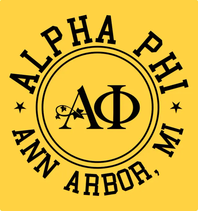 Alpha Phi Circular Crest Text PR Shorts