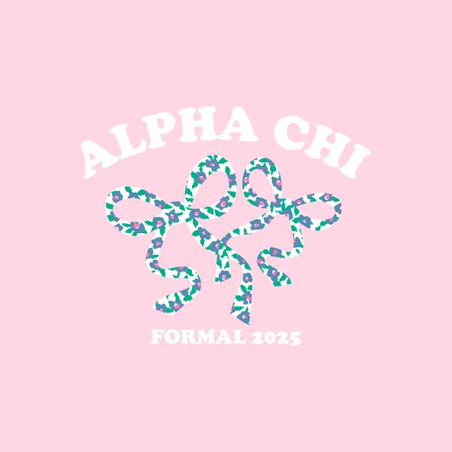 Alpha Chi Omega Floral Bow Formal Hoodie