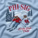 Phi Sigma Kappa Skiing Bear Illustration Date Party Sweater
