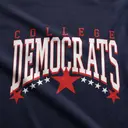 College Democrats Bold Lettering Star Graphic PR Crewneck