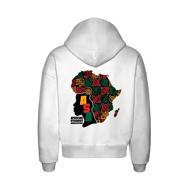 African Student Association Colorful Africa Graphic PR Hoodie 2