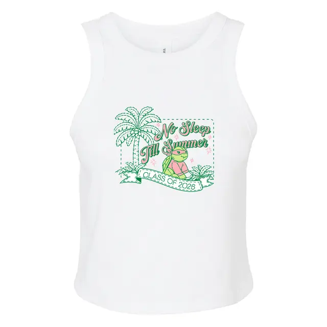 Delta Zeta No Sleep Till Summer Graduation Tank 2