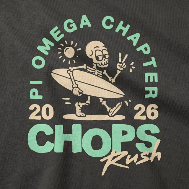 Lambda Chi Alpha Skeleton Surfing Rush Shirt