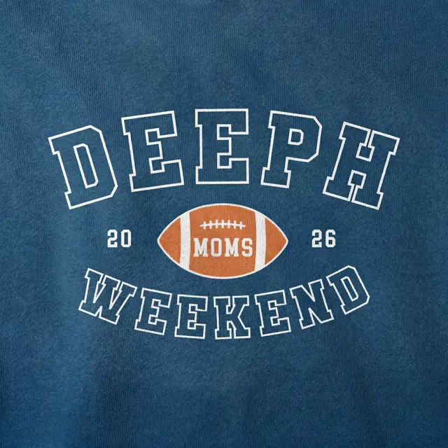 Delta Phi Epsilon Block Lettering Football Parent's Weekend Hoodie