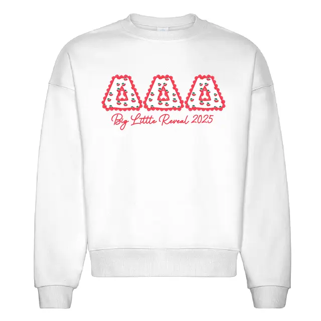Delta Delta Delta Lace Triangle Big Little Reveal Crewneck 2