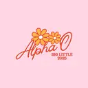 Alpha Omicron Pi Floral Script Big Little Reveal Hoodie