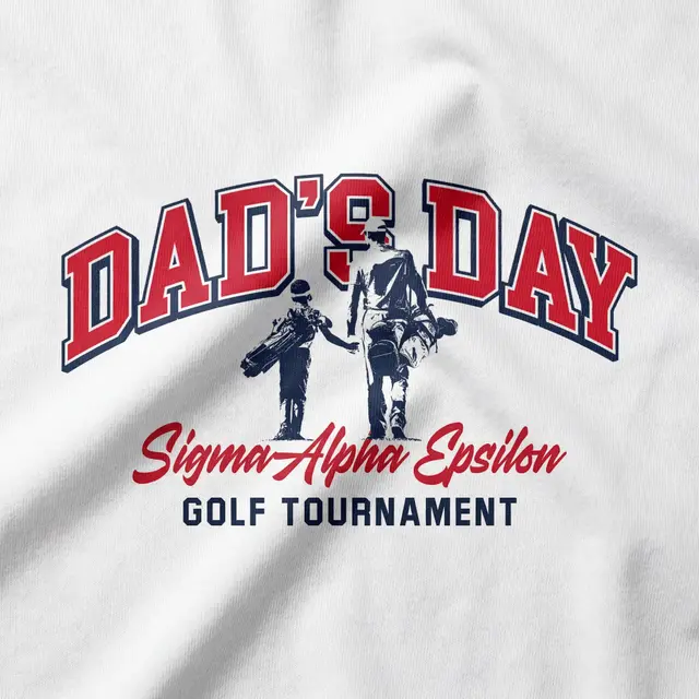 Sigma Alpha Epsilon Dad and Son Illustration Parents Weekend Crewneck