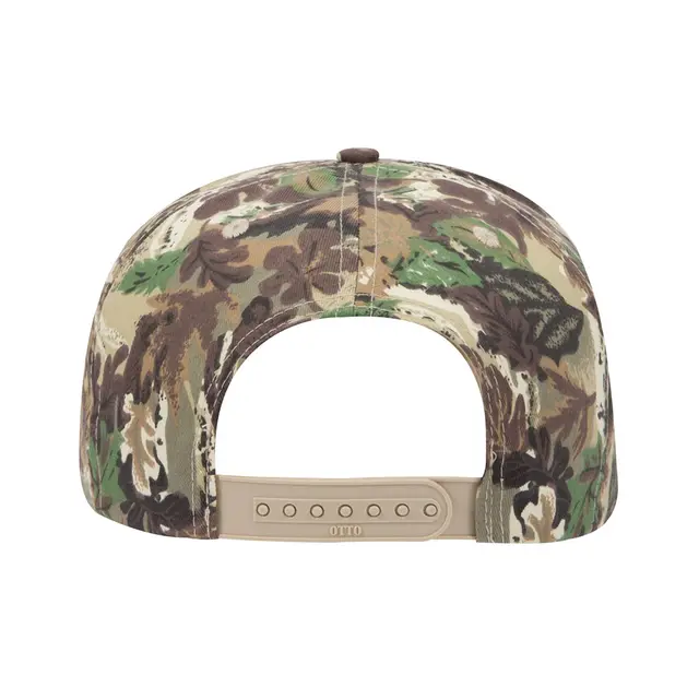 Otto-cap-camouflage-5-panel-mid-profile-baseball-cap-LtLod-Brn-Kly-Back