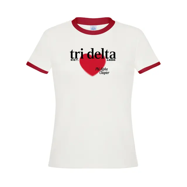 Delta Delta Delta Heart Graphic PR Shirt 2