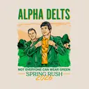 Alpha Delta Phi Green Jacket Illustration Rush Shirt