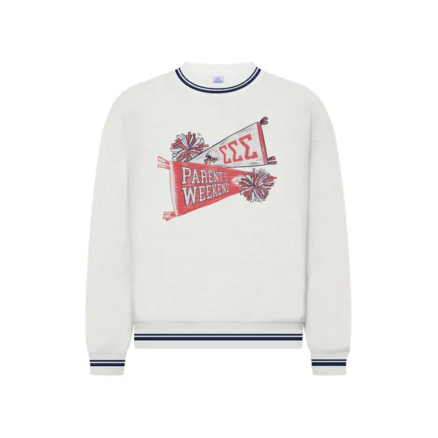 Sigma Sigma Sigma Pennant Design Parent's Weekend Crewneck 2