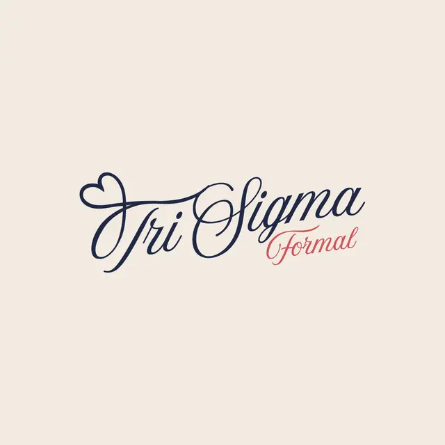 Sigma Sigma Sigma Elegant Script with Heart Formal Sweater