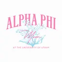 Alpha Phi Flowing Script Floral Parents Weekend Sweater