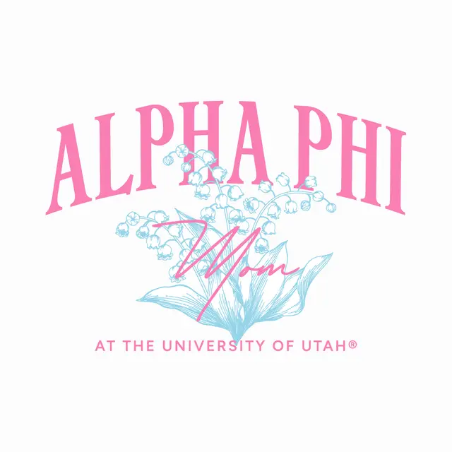 Alpha Phi Flowing Script Floral Parents Weekend Sweater