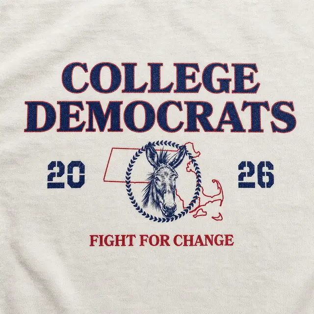 College Democrats Donkey Illustration PR Shirt