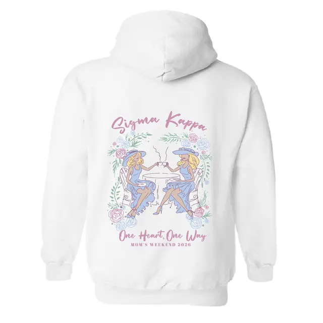 Sigma Kappa Tea Party Scene Parent's Weekend Hoodie 2