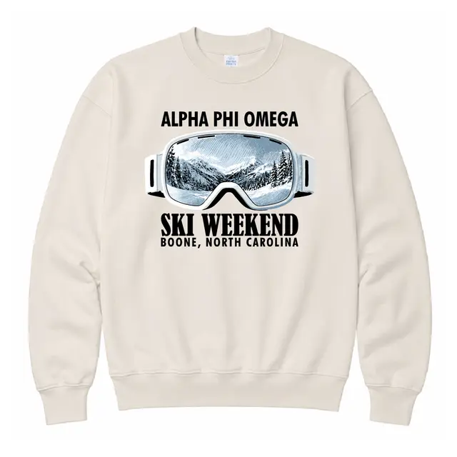 Alpha Phi Omega Snowy Mountains Graphic PR Sweater 2