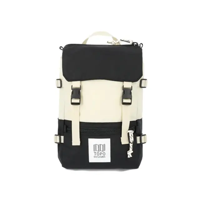Topo Designs Rover Pack Mini 931094 Black with Bone White Front