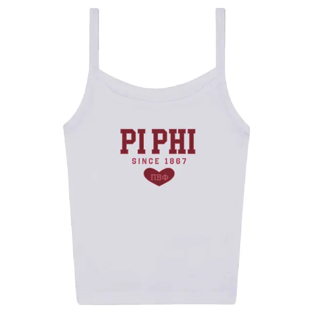 Pi Beta Phi Bold Block Text with Heart PR Tank 2