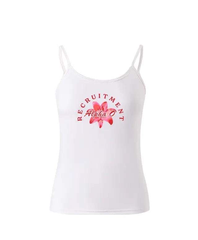 Alpha Omicron Pi Floral Illustration Recruitment Tank