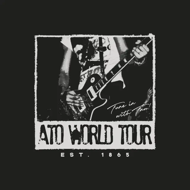Alpha Tau Omega World Tour Guitarist Graphic PR Shirt