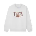Kappa Alpha Theta Block Lettering Football Graphic PR Hoodie 2