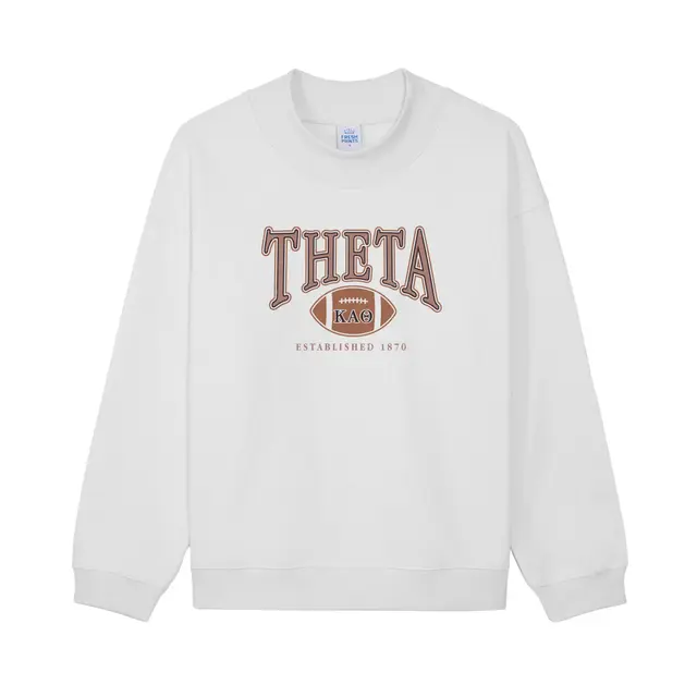 Kappa Alpha Theta Block Lettering Football Graphic PR Hoodie 2