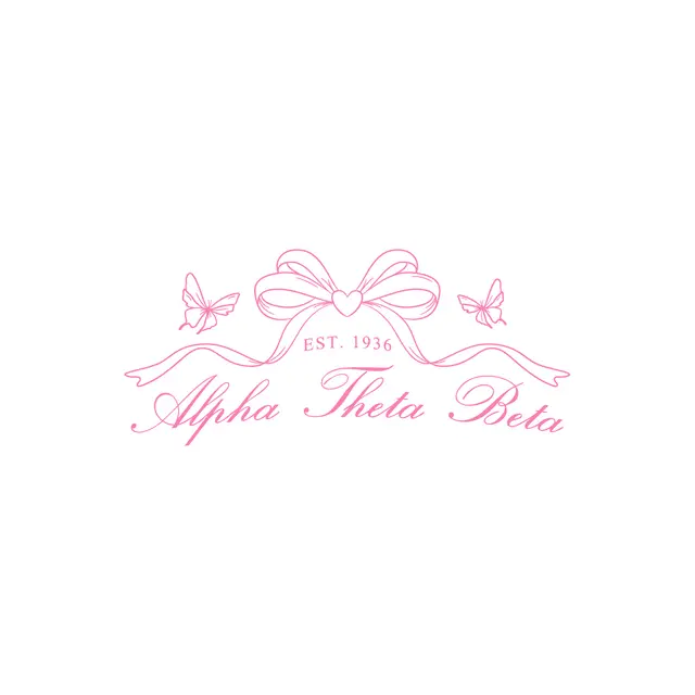 Alpha Theta Beta Pink Bow with Butterflies PR Tank