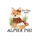 Alpha Phi Fox Illustration Bid Day Shirt