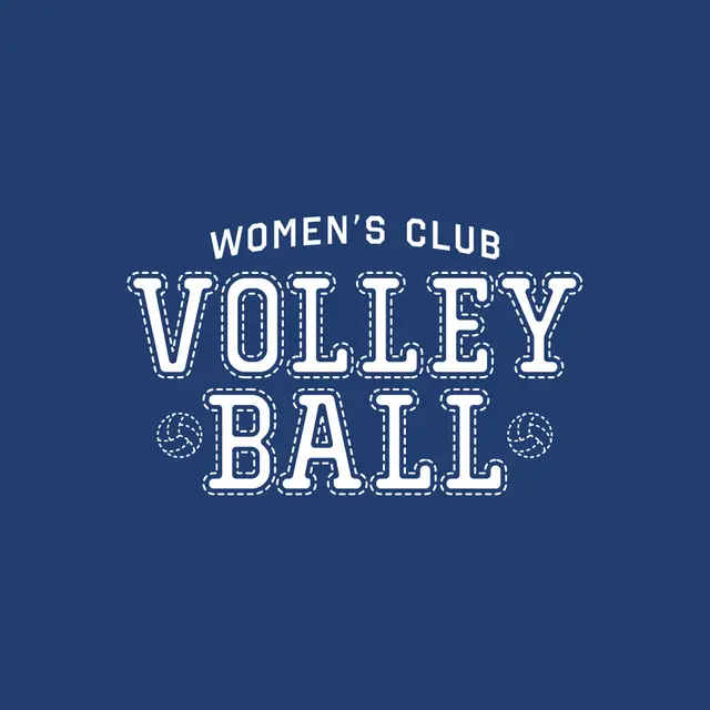Women's Club Volleyball Stitch Lettering PR Shirt