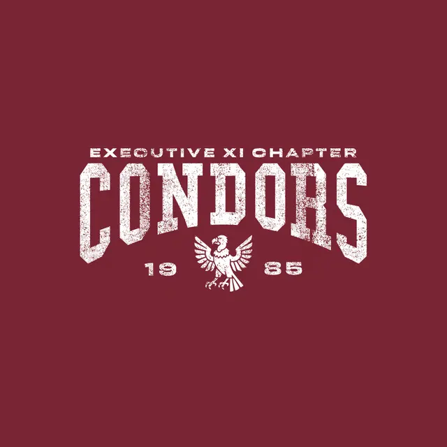 Lambda Alpha Upsilon Condors Distressed Eagle Graphic PR Shirt
