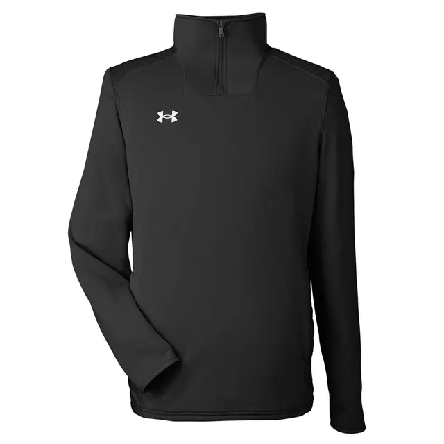 Under Armour Men's Command Quarter-Zip 1360712 Black Wht 001 Front