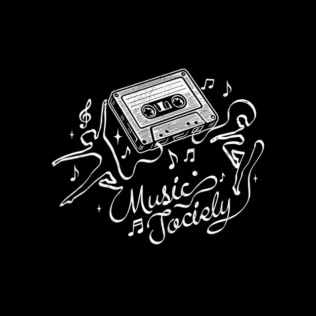 Music Society Cassette Tape Graphic PR Crewneck
