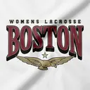 Womens Lacrosse Bold Lettering Vintage Eagle PR Shirt