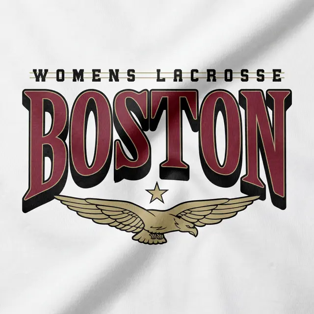 Womens Lacrosse Bold Lettering Vintage Eagle PR Shirt