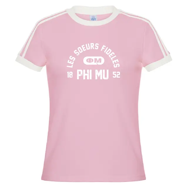 Phi Mu Arch Text in Pink PR Shirt 2