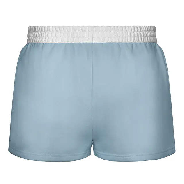 Fresh Prints Miami Heavyweight Color Block Shorts Slate Blue White mto Back