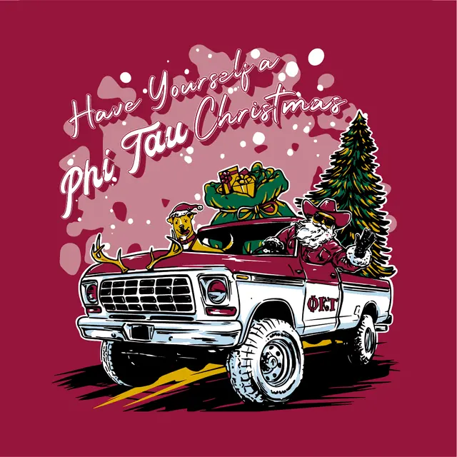Phi Kappa Tau Santa Truck Holidays Hoodie