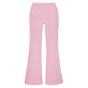 FP101 Katie Fold-over Flared Pants Baby Pink Front