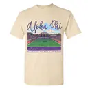 Alpha Phi Football Field Graphic Game Day Shirt 2