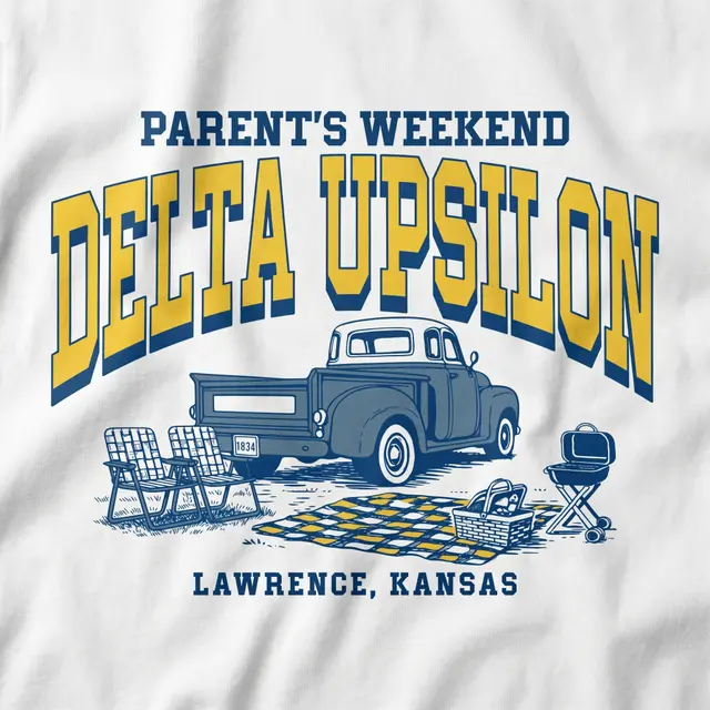 Delta Upsilon Vintage Truck Picnic Parents Weekend Sweater